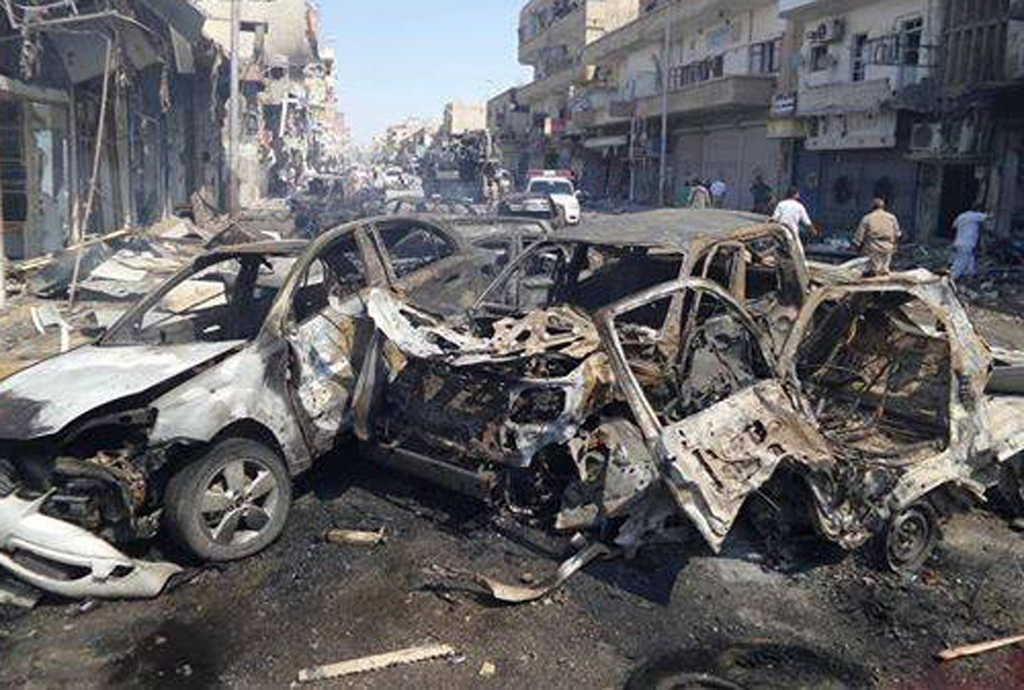 L'aviation syrienne a bombardé Raqa plusieurs fois (ici en septembre dernier). Mais cette semaine, près de 100 civils y ont péri.