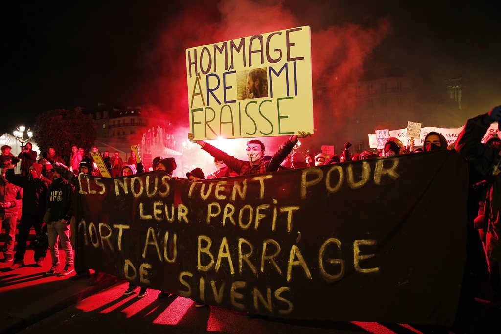 La mort de Rémi Fraisse le 26 octobre dernier avait déclenché d'importantes manifestations en France.