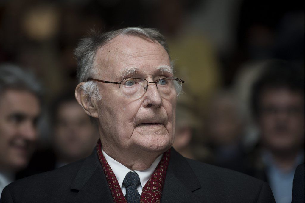 Ingvar Kamprad, Founder of IKEA, before the Inauguration of Margaretha Kamprad Chair of Environmental Science and Limnology of the Ecole Polytechnique Federale de Lausanne (EPFL), in Lausanne, Switzerland, Monday, December 3, 2012. (KEYSTONE/Jean-Christophe Bott)
