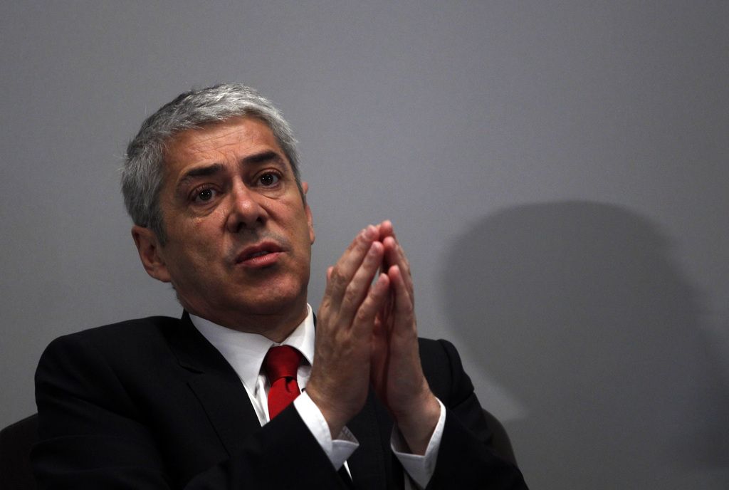 In this May 19, 2011 photo, Portugal's former Prime Minister Jose Socrates gestures as he answers a question during a business conference in Lisbon, Portugal. Portugal's Attorney-General's office says police have detained Socrates Friday, Nov. 21, 2014 as part of an investigation into corruption, money-laundering and tax fraud. (AP Photo/ Francisco Seco)