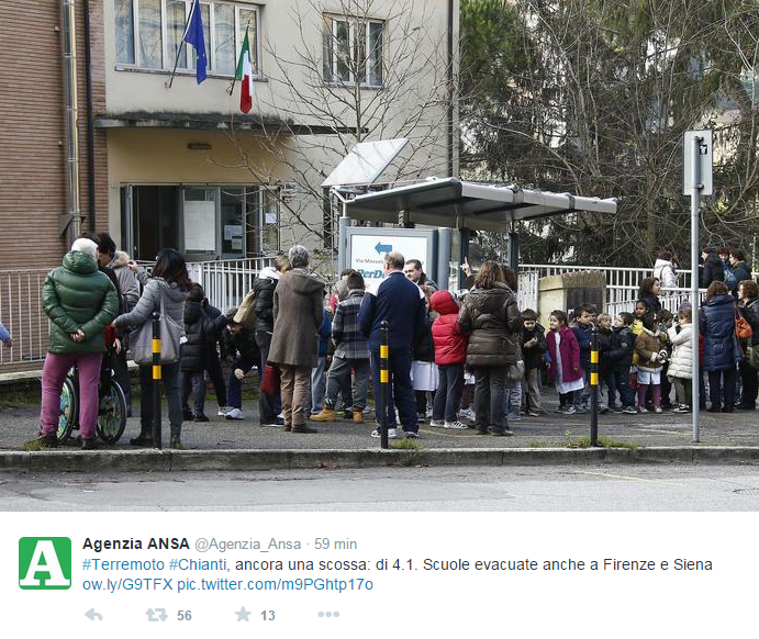 Une trentaine de secousses ont été ressenties entre Sienne et Florence. Des écoles ont été évacuées.