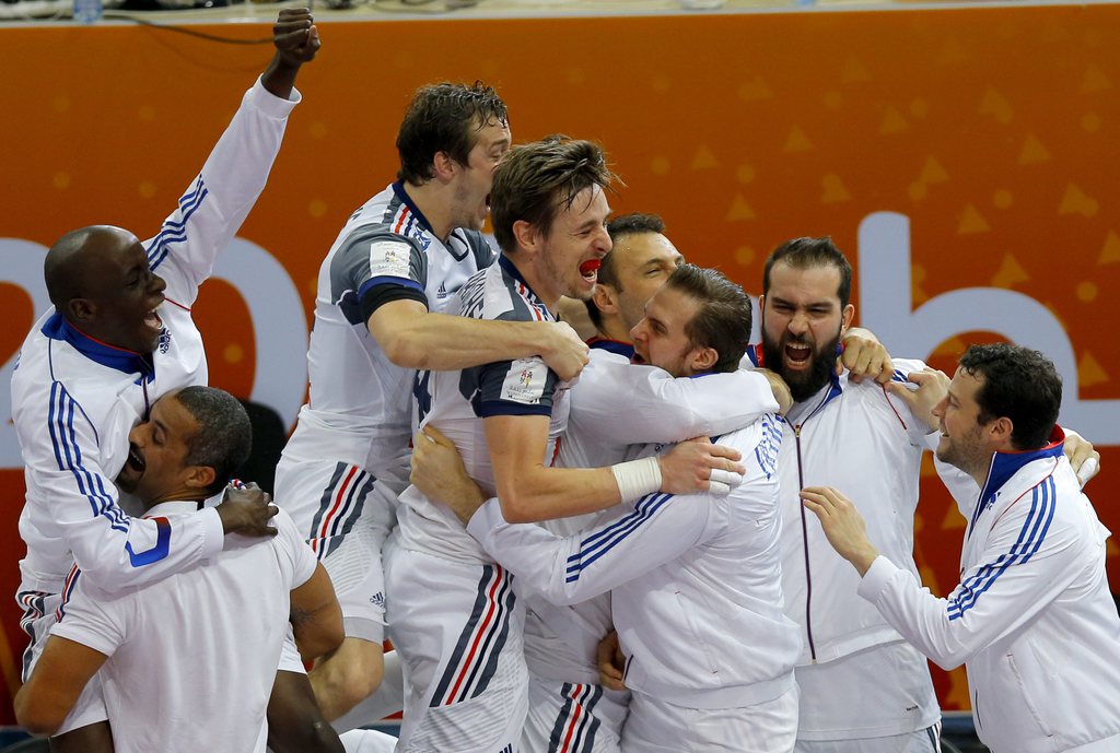 Les joueurs français célèbrent leur performance de vendredi.