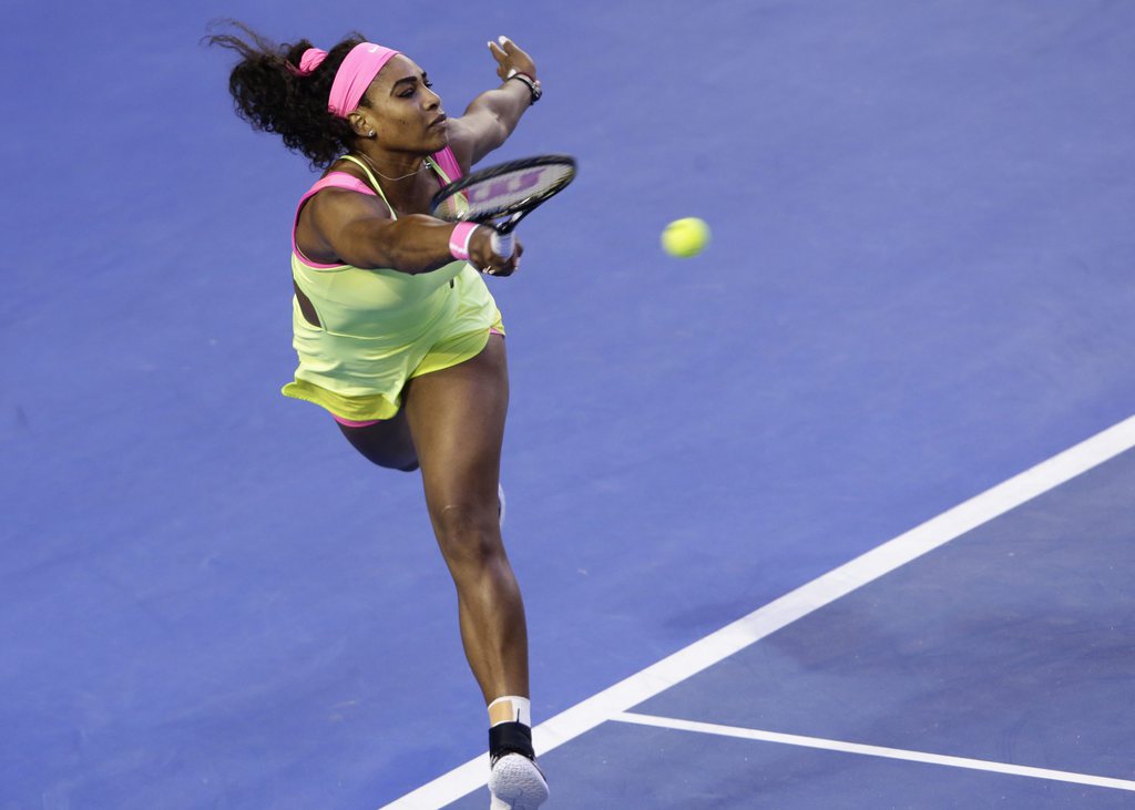 Au moment de l'interruption, Serena Williams menait au score.