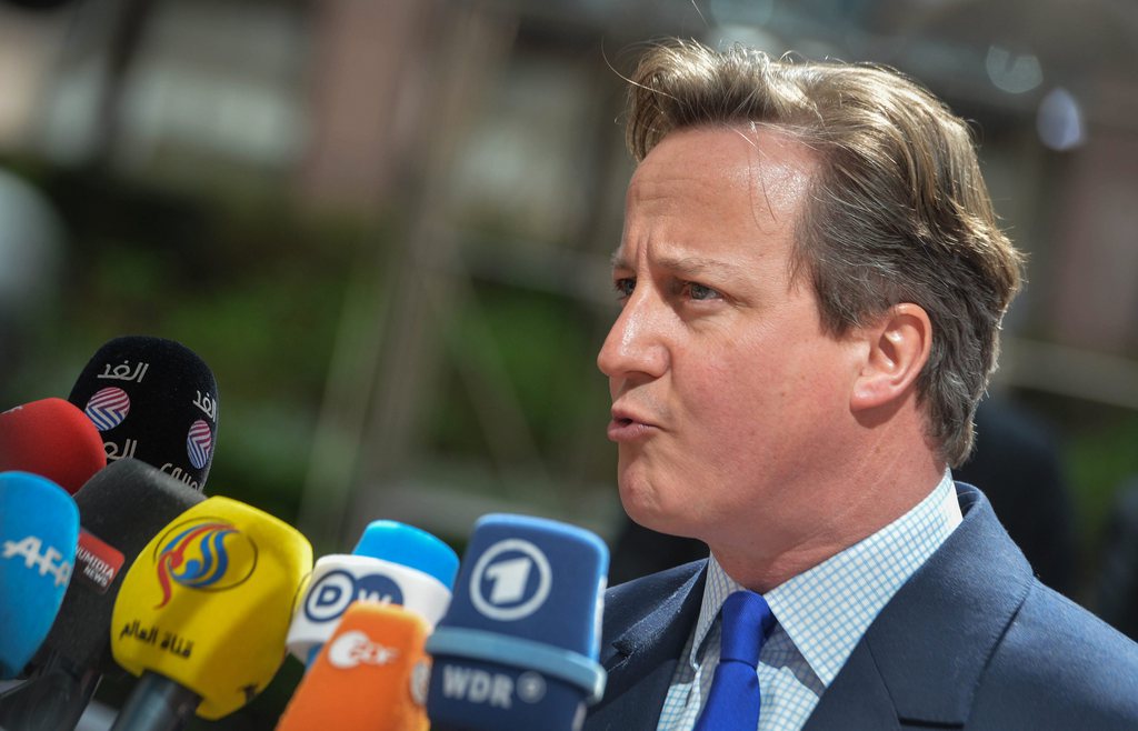 David Cameron a fait cette déclaration à Bruxelles, où se tient dès jeudi un sommet de l'Union européenne.