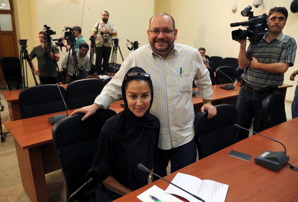 Jason Rezaian (ici avec sa femme Yeganeh) est accusé d'espionnage par Téhéran.