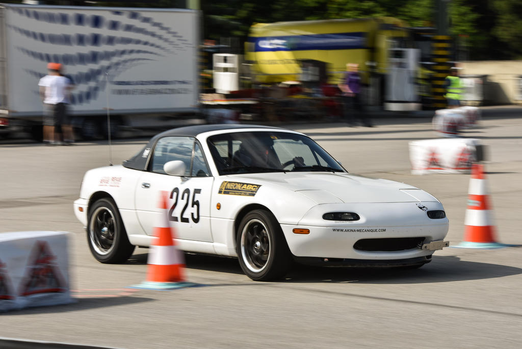 Bière, samedi 27.06.2015, 50ème slalom automobile de Bière, photos des essais, Mathieu Catillaz (Roche), Mazda MX-5, photos Cédric Sandoz