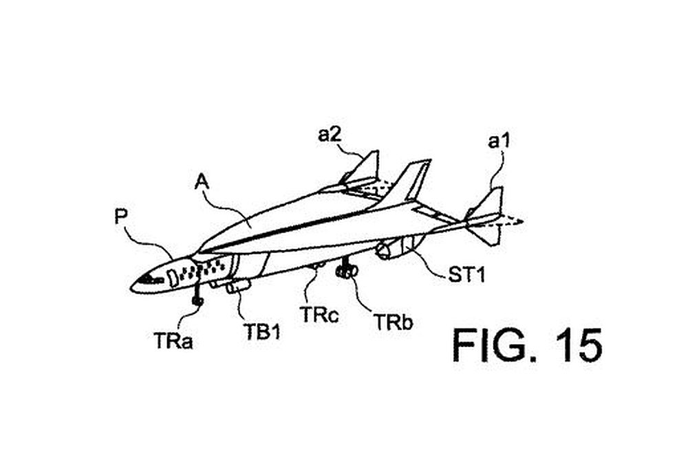 Voilà le croquis du jet supersonique qu'Airbus a déposé au bureau américain des brevets.