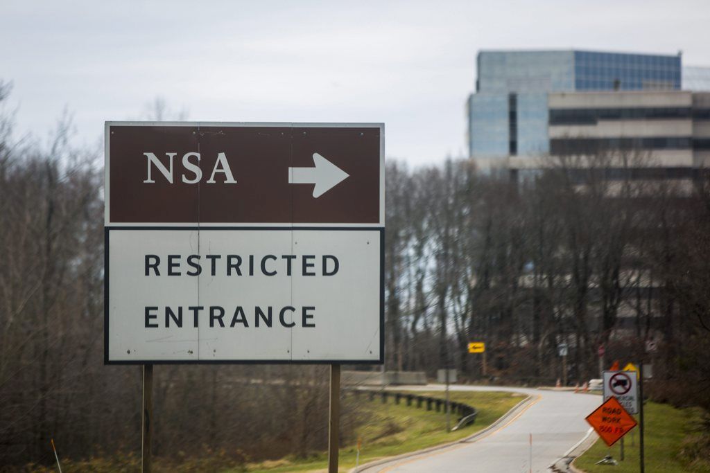 epa04778222 (FILE) A road sign for the headquarters of the National Security Administration (NSA) is seen in Fort Meade, Maryland, USA, 22 December 2013. The US Senate convened a special session on 31 May 2015 afternoon to take up intelligence legislation that includes reforms to the National Security Agency (NSA) just hours before existing legislation is to expire, amid warnings from President Barack Obama and the intelligence community. At the same time, the NSA began the process of shutting down its controversial telephone metadata collection programme, as it is set to expire at midnight Washington time.  EPA/JIM LO SCALZO