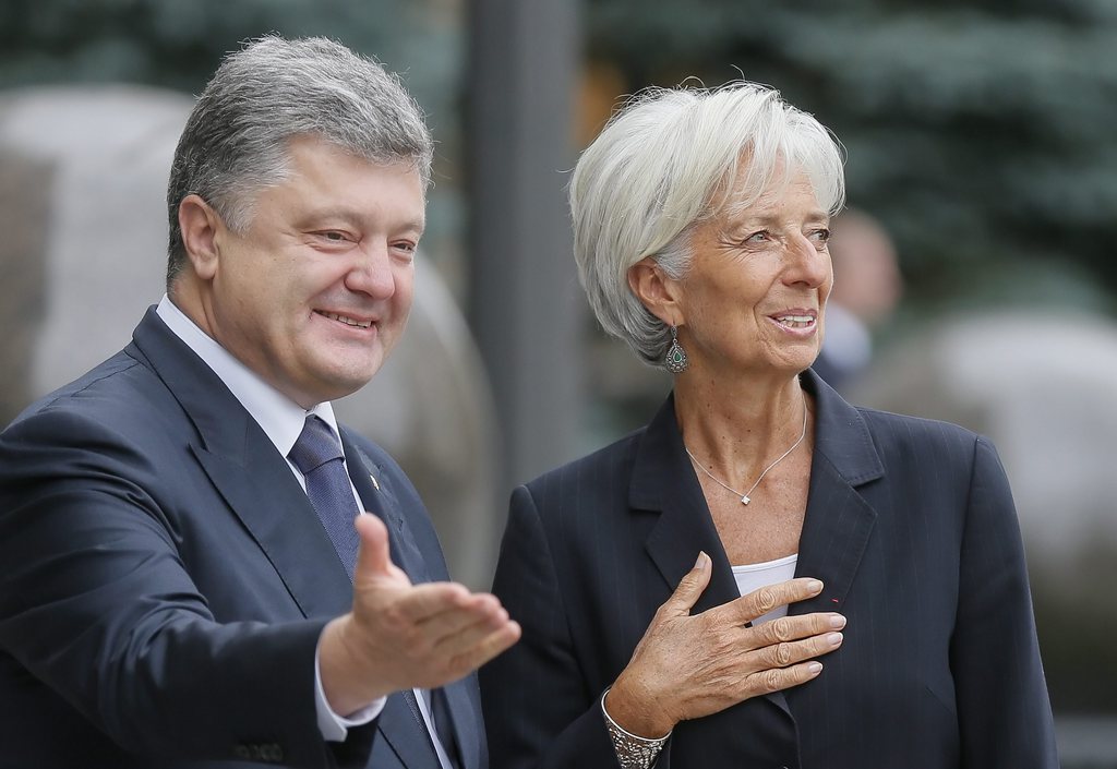 Petro Poroshenko et Christine Lagarde ont discuté des mesures afin de réduire la dette ukrainienne.