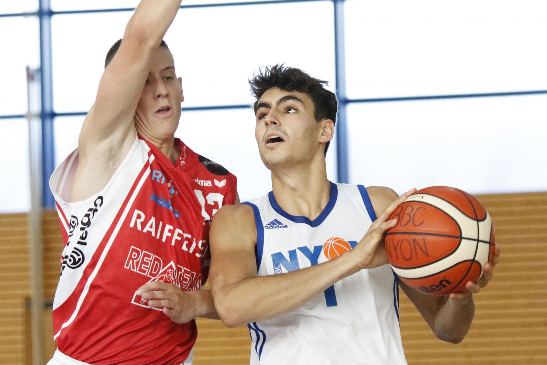 Nyon, Rocher, Dimanche 6 septembre 2015, Basketball, match amical, BBC Nyon vs Boncourt, Numéro 1 de Nyon Stalder Jules, Photos Céline Reuille