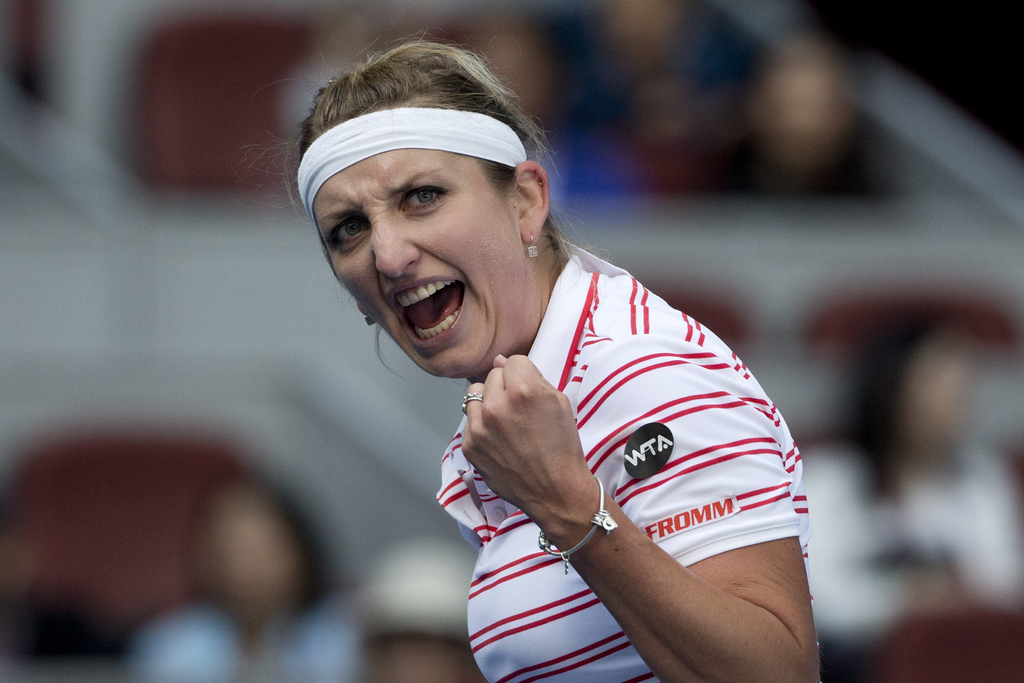 La Vaudoise Timea Bacsinszky a battu de haute lutte l'Italienne Sara Errani 0-6 6-3 7-5.