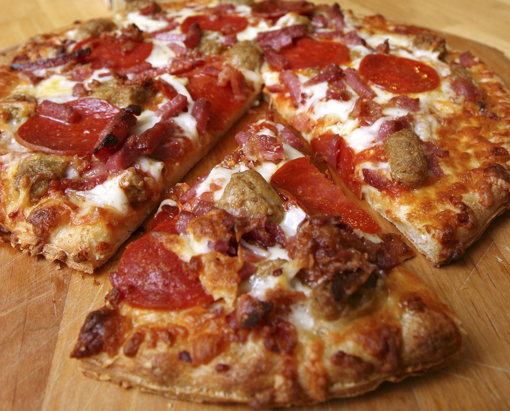 Une pizza, pas idéal lorsque l'on suit un traitement contre l'obésité.