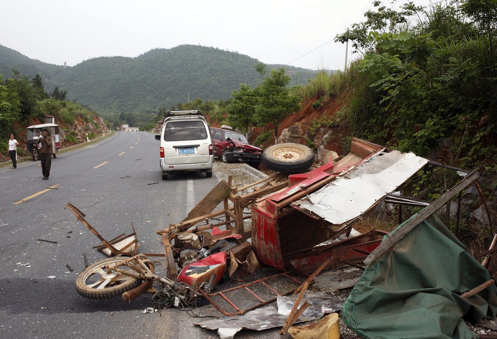 Les accidents de la route mortels constituent un grave problème en Chine, où les règles de circulation sont régulièrement bafouées.