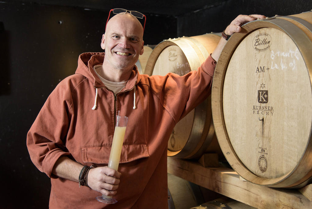 Pierre-Yves Kursner, vigneron à Féchy est heureux: le millésime 2015 s'annonce exceptionnel.