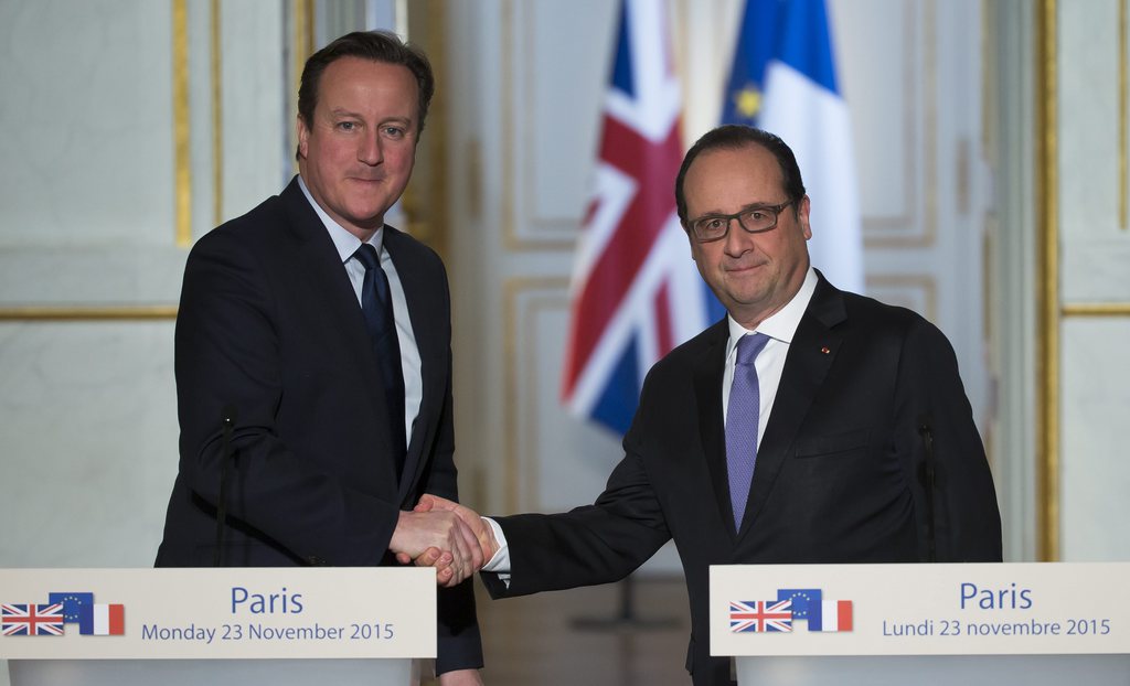 François Hollande pourrait recevoir un appui de poids avec la Grande-Bretagne de David Cameron.