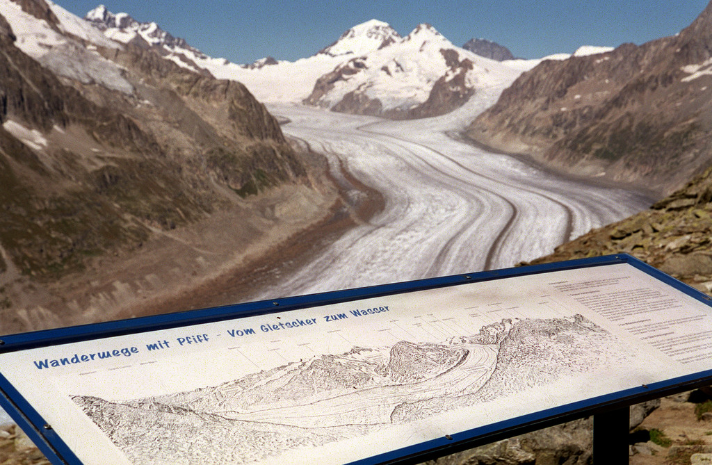 Le glacier d'Aletsch en Valais.