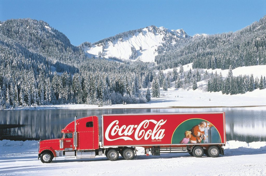 Le fameux camion de Noël Coca-Cola, lui aussi victime du réchauffement climatique?