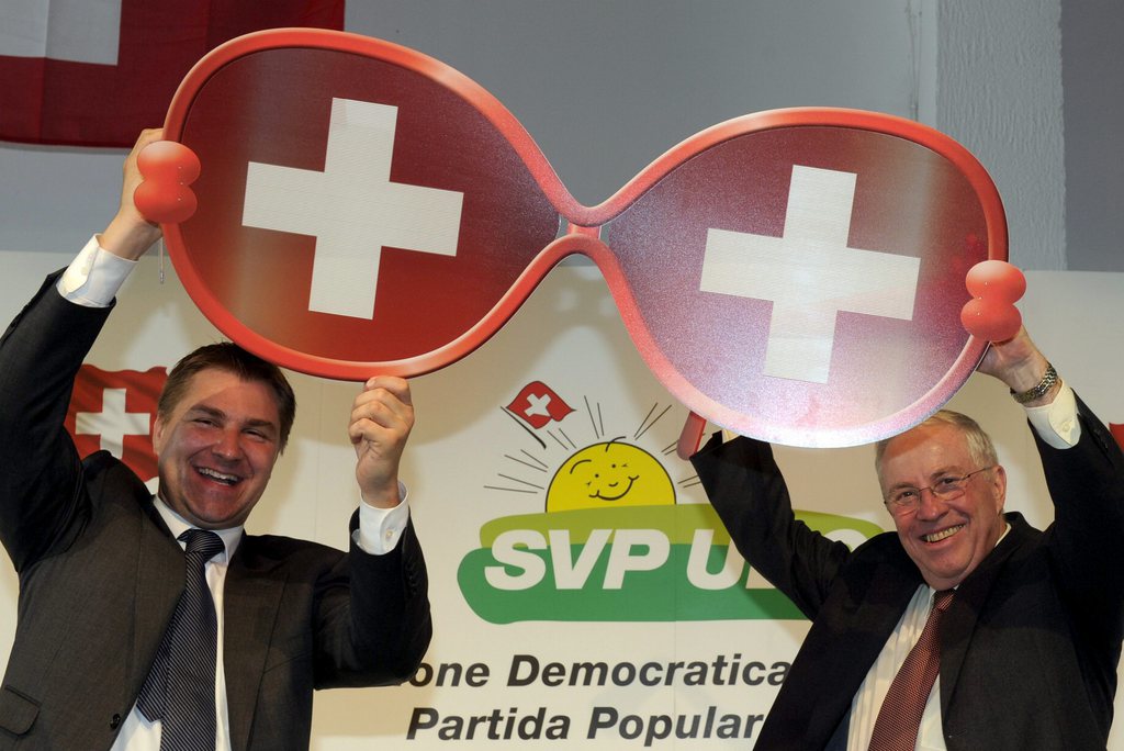 Toni Brunner veut dissuader Christophe Blocher de quitter la vice-présidence du parti.