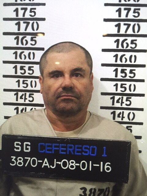 In this Jan. 8, 2016 image released by Mexico's federal government, Mexico's most wanted drug lord, Joaquin "El Chapo" Guzman, stands for his prison mug shot, with the inmate number 3870 at the Altiplano maximum security federal prison in Almoloya, Mexico. Mexico has begun the process of extraditing Guzman to the United States, where he faces drug-trafficking charges, but that could take "a year or longer" because of legal challenges, said the head of Mexico's extradition office, Manuel Merino. He cited one extradition case that took six years. (Mexico's federal government via AP) Mexico Drug Lord