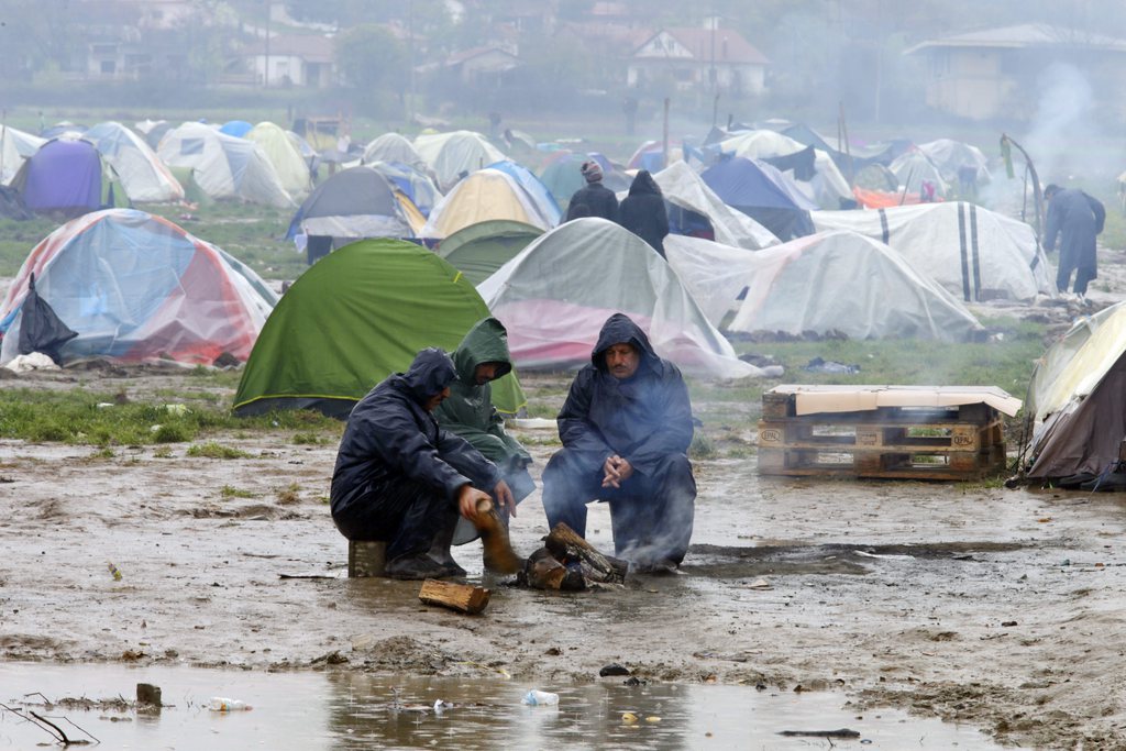 Les conditions de vie dans le camp d'Idomeni sont misérables.