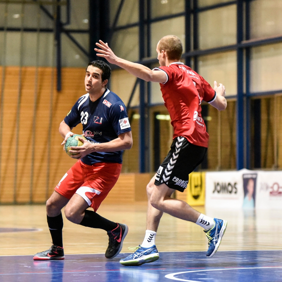 Nyon, dimanche 13.12.2015, Rocher, handball, 1ère ligue, HBC Nyon vs Lyss, Amin Jmal Mohamed, photos Cédric Sandoz