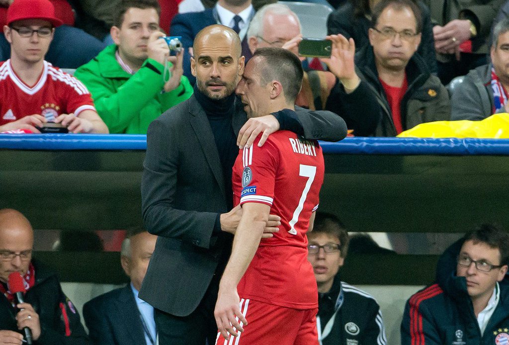 Selon Bild, Ribéry a dû intervenir pour calmer Guardiola, furieux contre les soigneurs du Bayern Munich (archives).