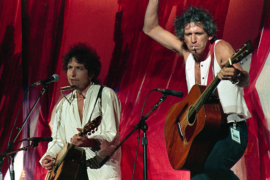Bob Dylan et Keith Richards avaient partagé la scène du Live Aid à Philadelphia en 1985.