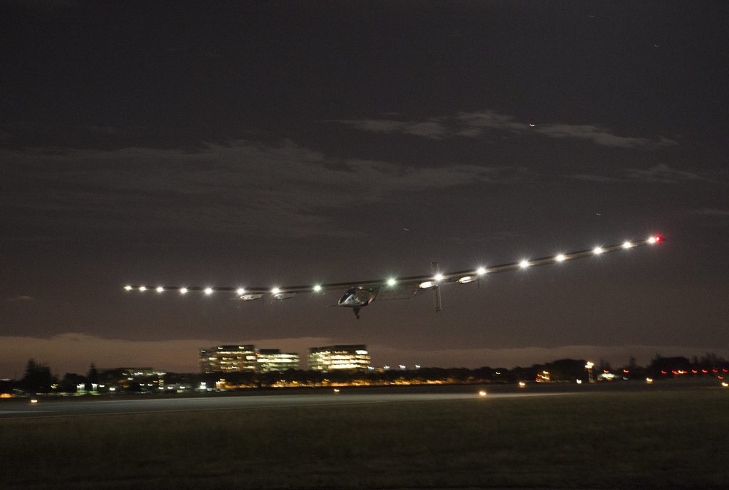 Solar Impulse était arrivé dimanche dernier à Moutain View, au sud-est de San Francisco, après un vol de cinq jours depuis Hawaï.