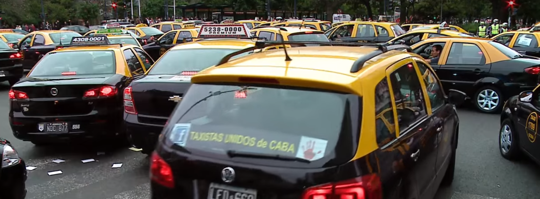 Uber n'avait pas laissé indifférent les chauffeurs de taxis, la veille de son déploiement à Buenos Aires. 