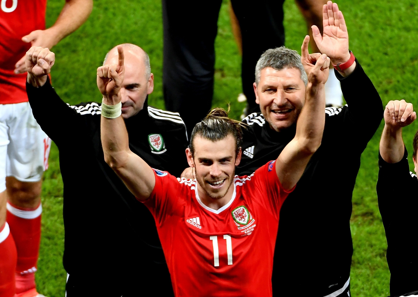 epa05402409 Gareth Bale of Wales reacts after the UEFA EURO 2016 quarter final match between Wales and Belgium at Stade Pierre Mauroy in Lille Metropole, France, 01 July 2016. Wales won 3-1.....(RESTRICTIONS APPLY: For editorial news reporting purposes only. Not used for commercial or marketing purposes without prior written approval of UEFA. Images must appear as still images and must not emulate match action video footage. Photographs published in online publications (whether via the Internet or otherwise) shall have an interval of at least 20 seconds between the posting.)  EPA/FILIP SINGER   EDITORIAL USE ONLY FRANCE SOCCER UEFA EURO 2016