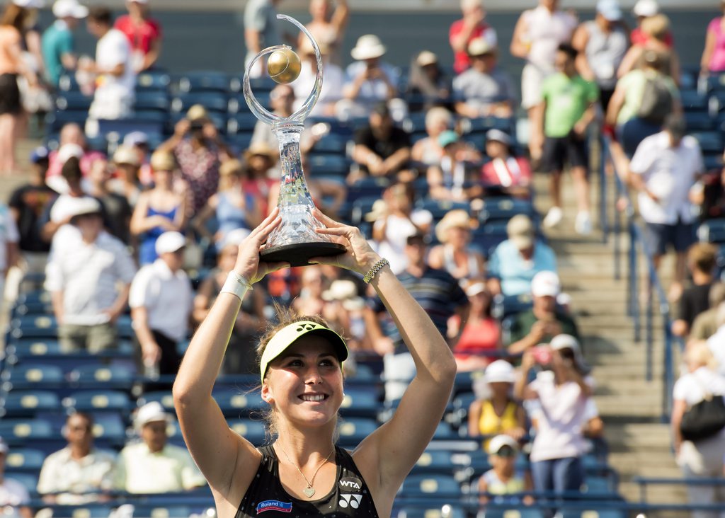 Belinda Bencic avait soulever son plus important trophée, l'an dernier, au Canada.