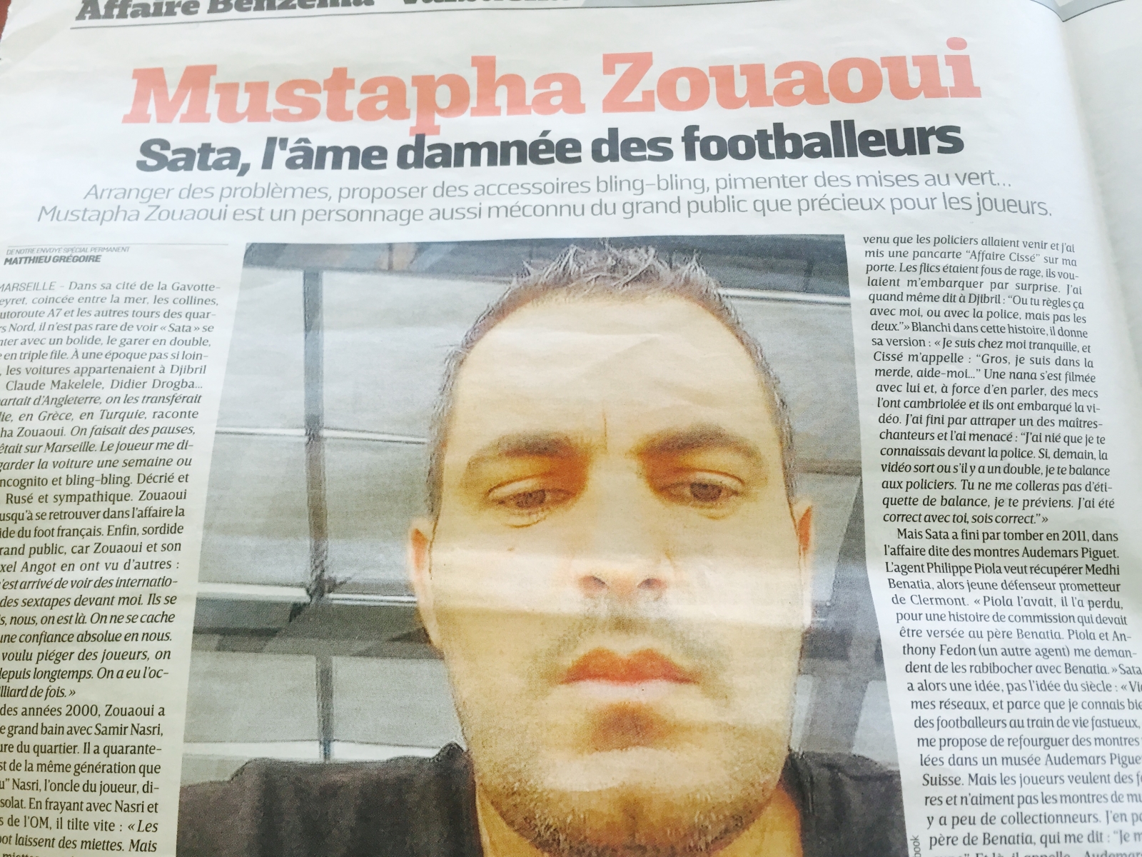 Le quotidien sportif a recueilli les propos de "Sata". L'auteur de l'interview précise cependant qu'il ne faut certainement pas prendre pour argent comptant les propos du suspect emprisonné il y a quelques années en Suisse.