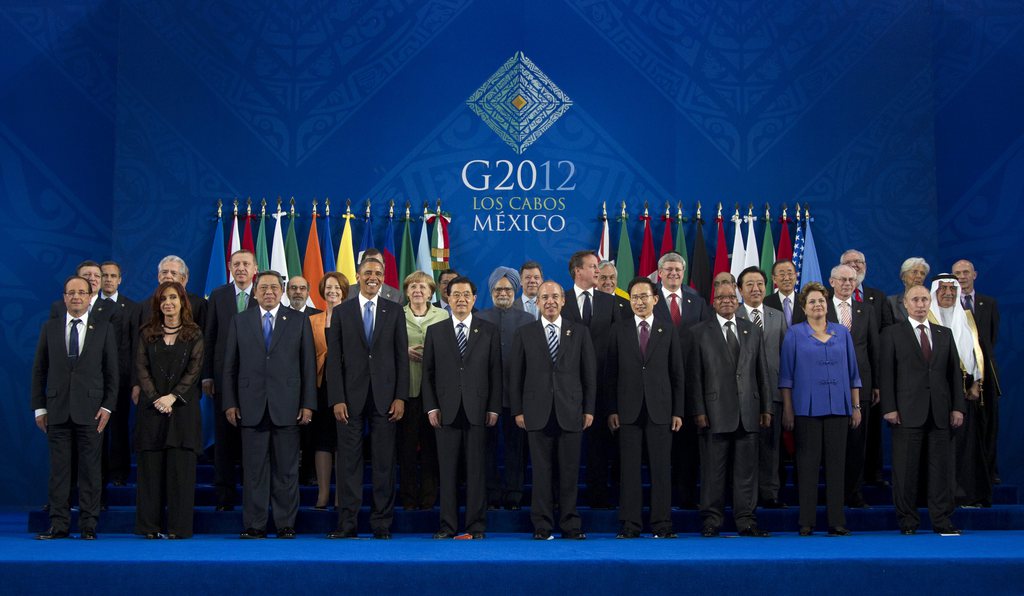 Les dirigeants du G20 à Los Cabos lors de la traditionnelle photo de famille.