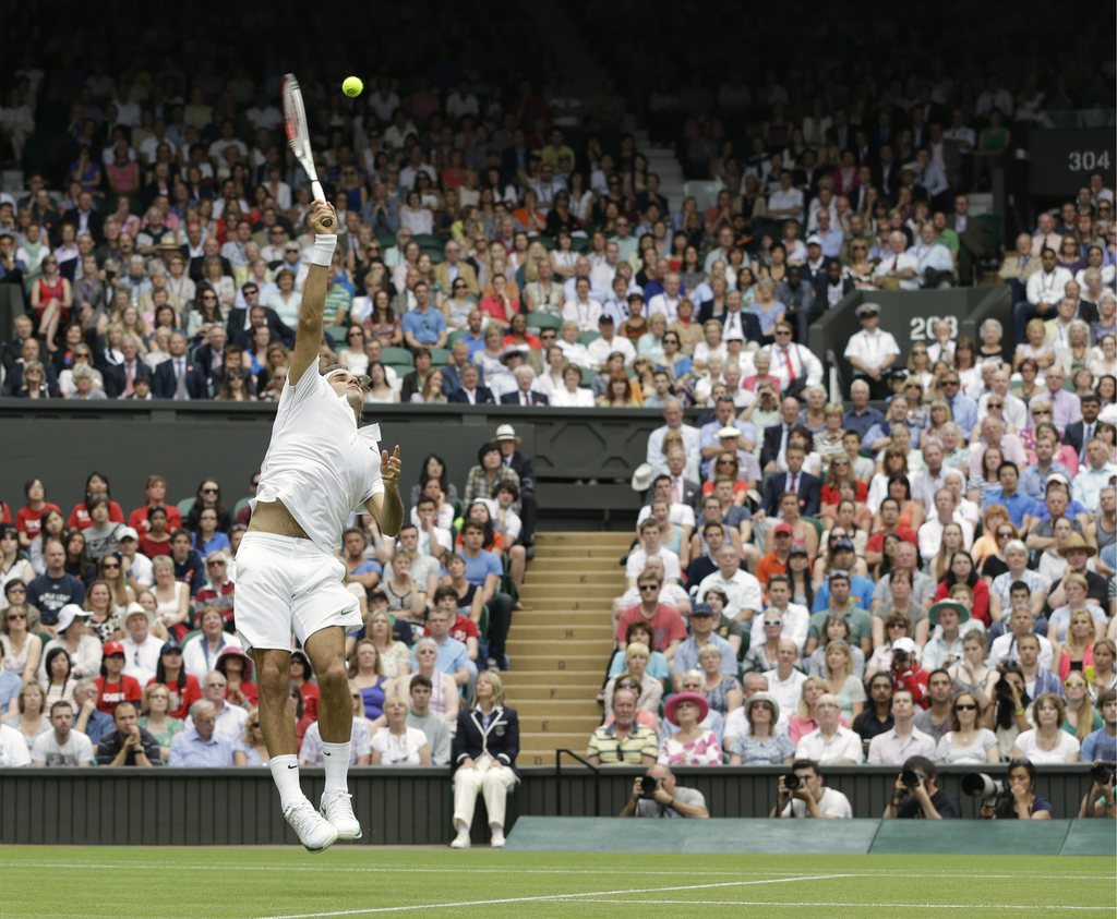 Sous l'oeil du Prince Charles, Federer a effectué une véritable démonstration.