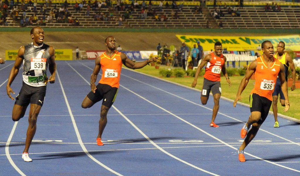 Yohann Blake a devancé Usain Bolt de 4 centièmes sur le 200 mètres.