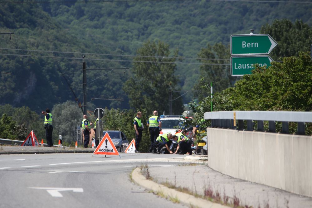 L'accident a eu lieu sur la bretelle d'autoroute en direction de Vaud.
