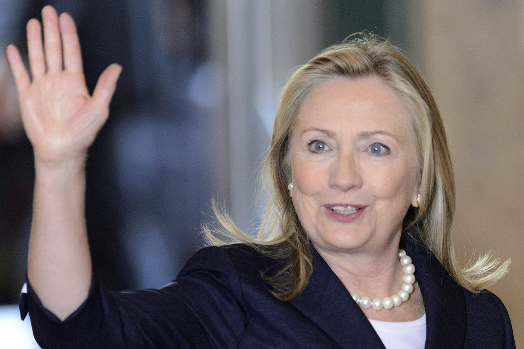 Hillary Clinton est arrivée au Palais des nations pour la conférence sur la situation en Syrie.