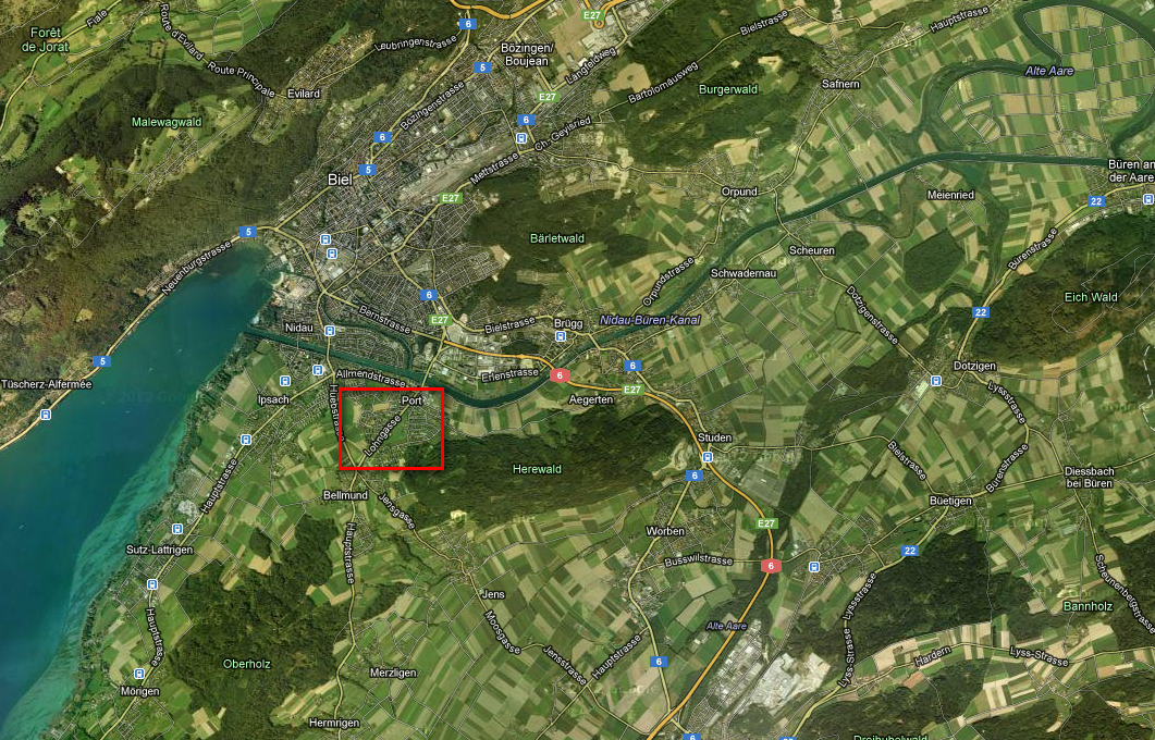 L'accident s'est produit sur la Lohngasse en direction de Bienne. 