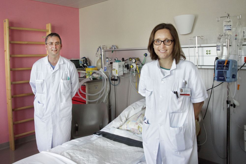 Nouvelle arrivée à la maternité de Nyon Malgorzata Kempf Haber, et à gauche Fabien Dreher, tous deux médecins chefs de gynécologie obstétrique.