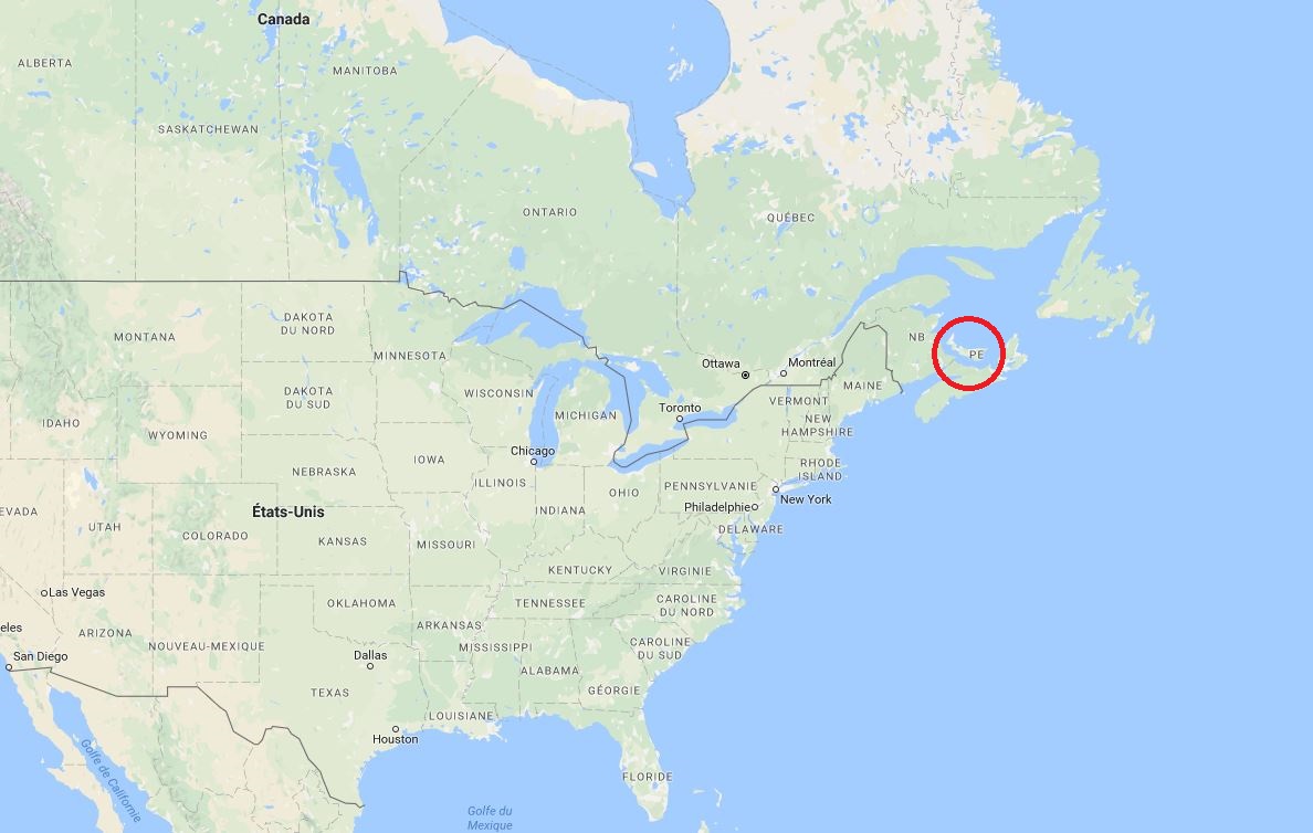 L'alerte a été lancée sur l'Île du Prince Edouard, au nord-est du Canada.