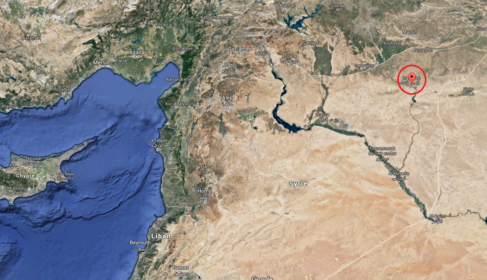 L'attaque a eu lieu dans la région kurde, au nord-est de la Syrie.