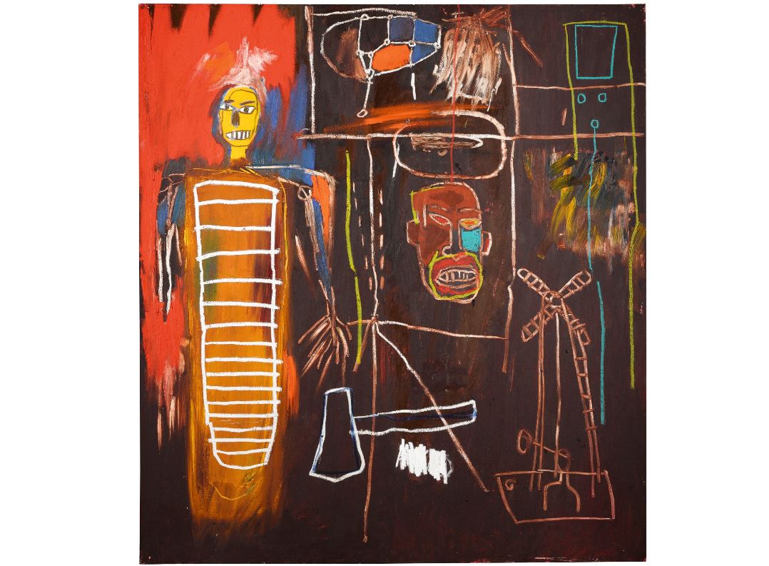 Une des œuvres signées Jean-Michel Basquiat appartenant à David Bowie. Ce tableau sera en vente le 10 novembre à Londres.