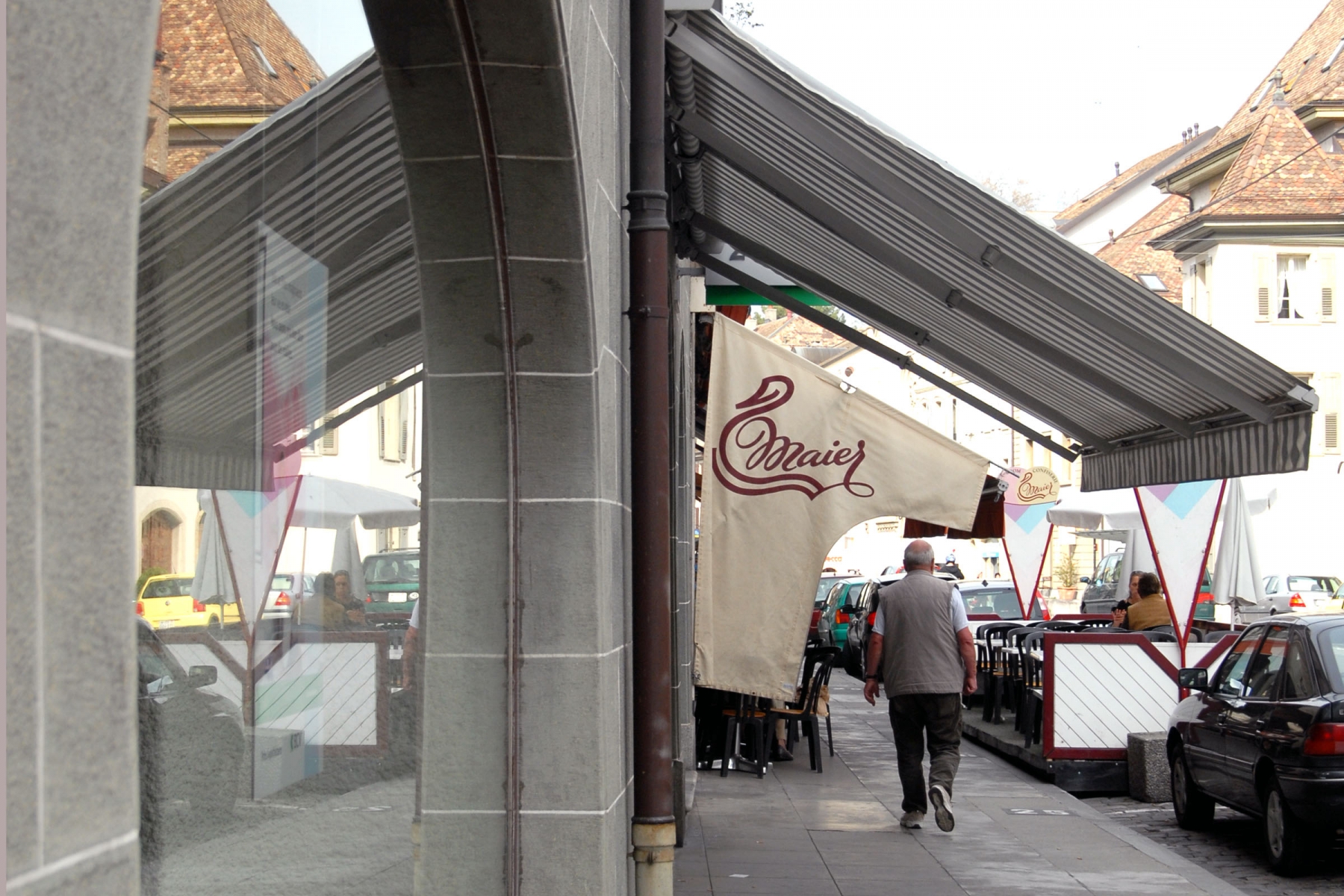 L'ancienne devanture de la chocolaterie Maier à Morges.