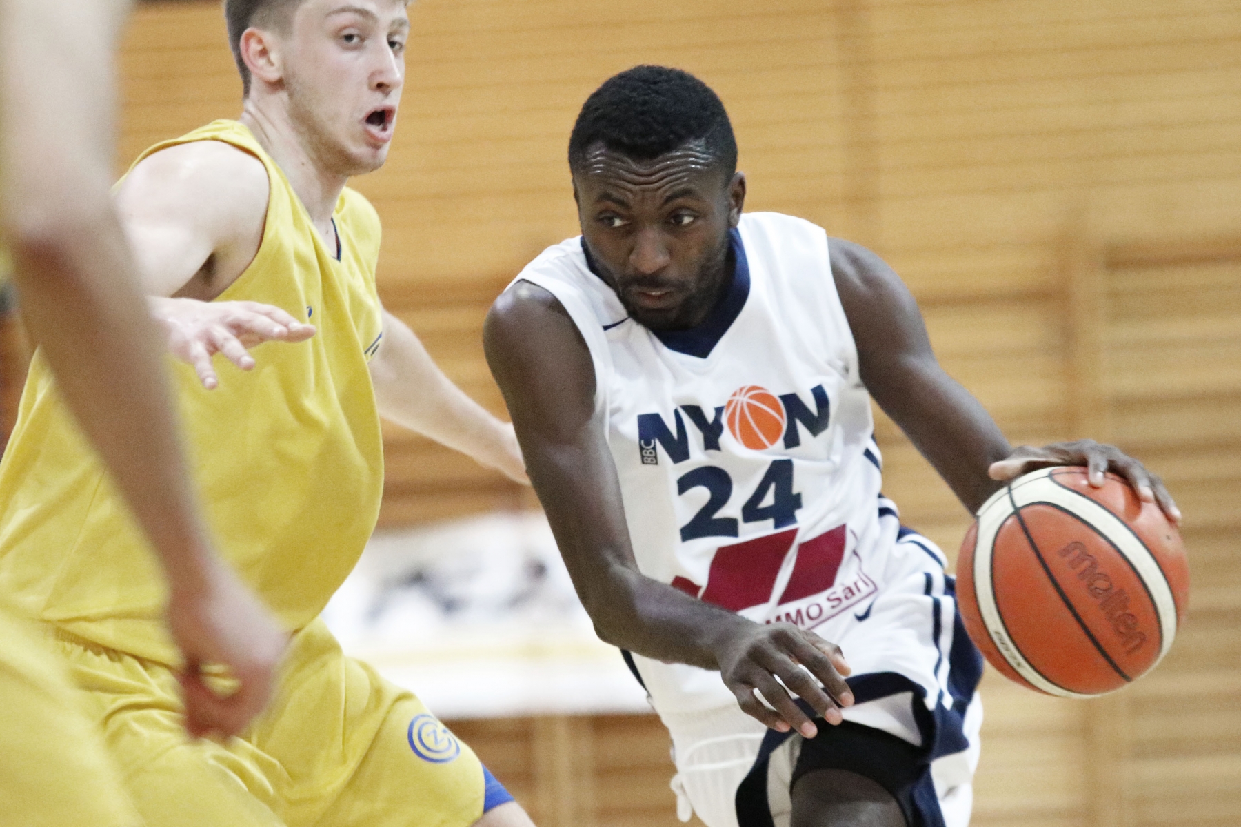 Nyon, Rocher, Samedi 22 octobre 2016, Basketball LNB, Nyon vs Grasshopper, Numéro 24 de Nyon Sylla Yacuba, 
Photos Céline Reuille