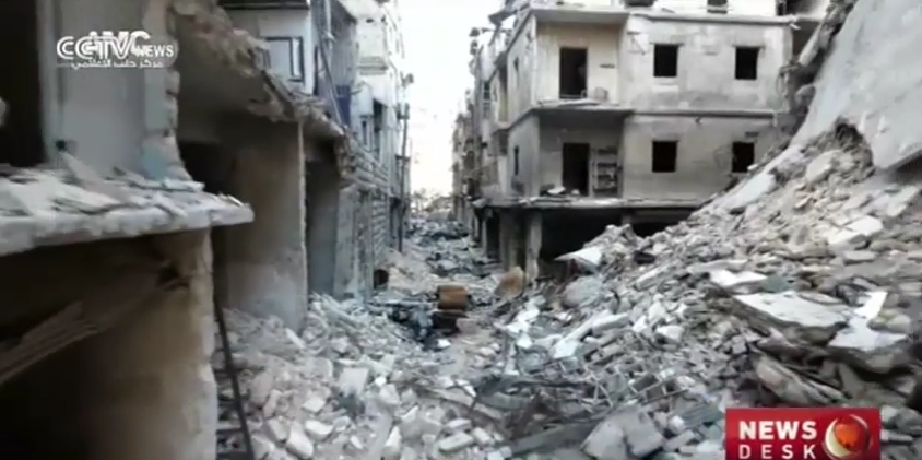 Les quartiers est d'Alep sont complètement dévastés par les bombardements.