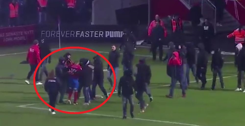 Le fils de Henrik Larsson, Jordan a dû faire face à la rage de certains supporters encagoulés au look de hooligans.