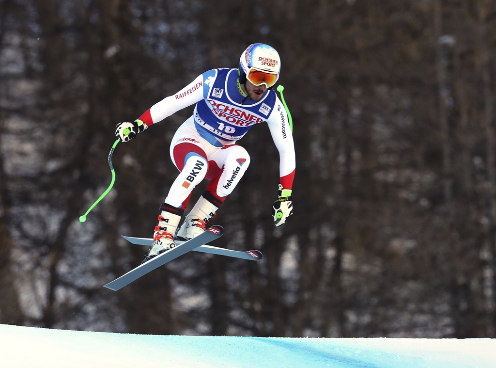 Carlo Janka chocolat à Val d'Isère.