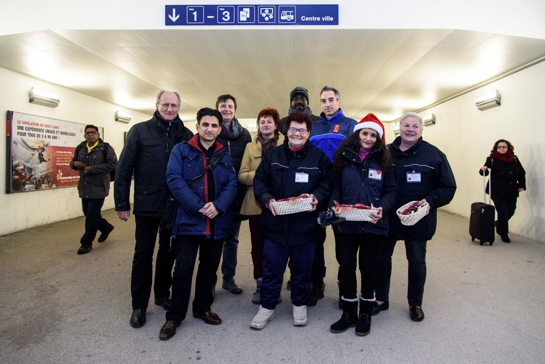 Nyon, mardi 13 décembre 2016, photo de la présentation du projet Railfair en partenariat avec la ville de Nyon et les CFF, photos Cédric Sandoz