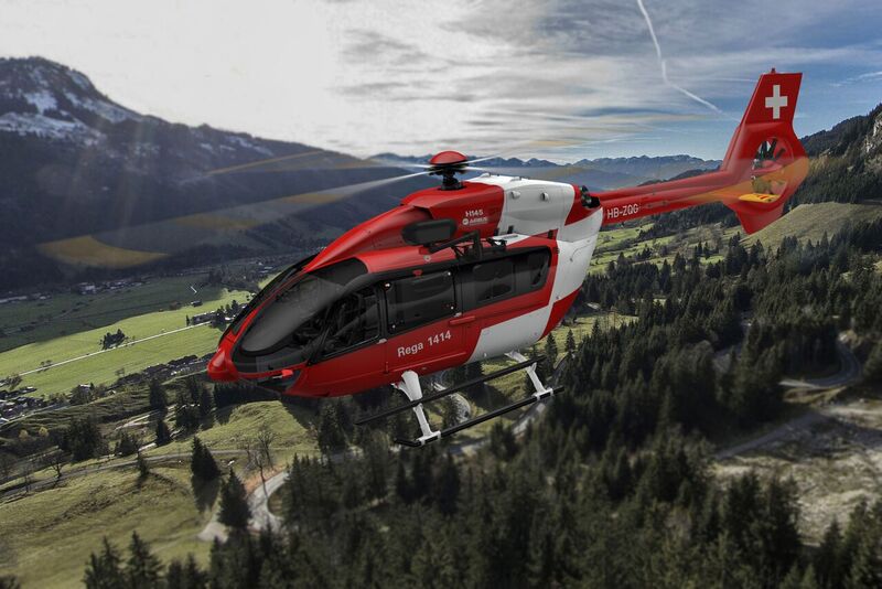 Le nouvel hélicoptère Rega de type H145.