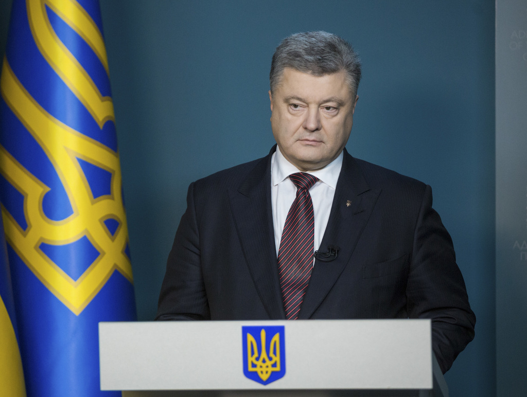 Le président ukrainien Petro Porochenko a pointé les services secrets russes qui mènent une cyberguerre contre l'Ukraine. (Illustration)